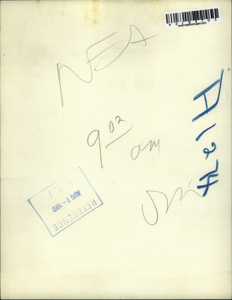 1952 Press Photo BJ Ballard & wife at US Steel Gary plant picket line