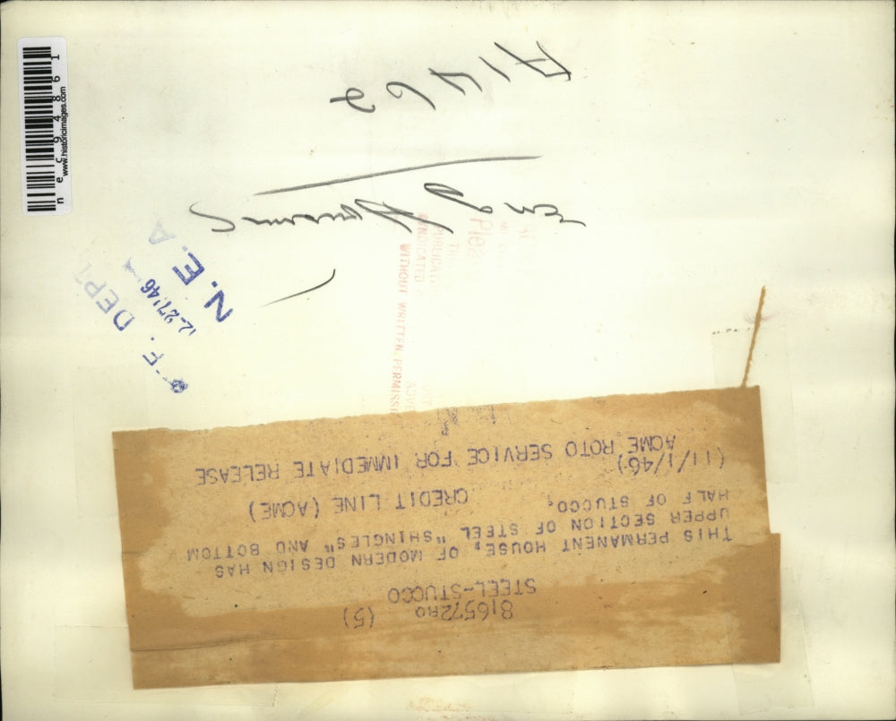 1940 Press Photo Permanent house of a modern design with stucco & shingles