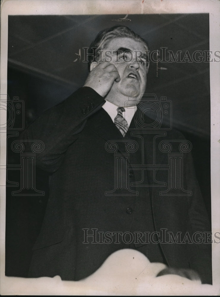 1937 Press Photo John L. Lewis on a forum in New York City