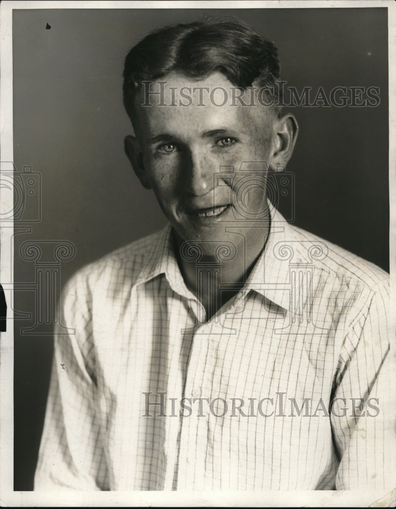 1929 Press Photo Pat McGinty Press Jr Tennis star 1928