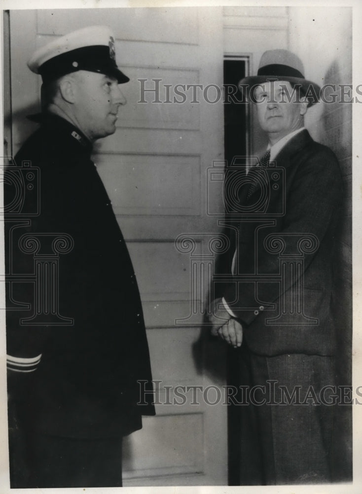 1931 Press Photo Cornelius Van Ness Leavitt bro in law of Pres. Hoover at court