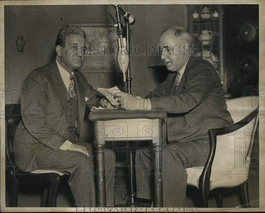 1937 Press Photo Ferdinand Pecora And Raymond Moley Hold Debate On Supreme Court
