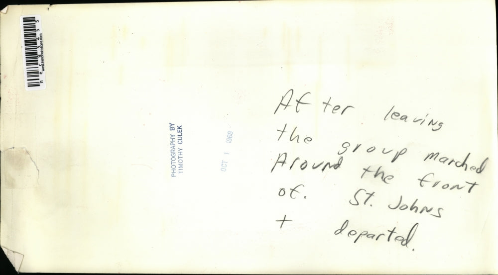 1968 Press Photo A crowd at St Johns in a protest walk