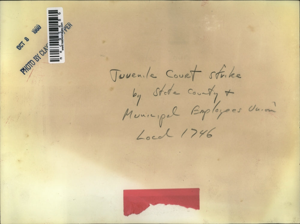 1969 Press Photo Juvenile Court strike by State, County & Municipal employees