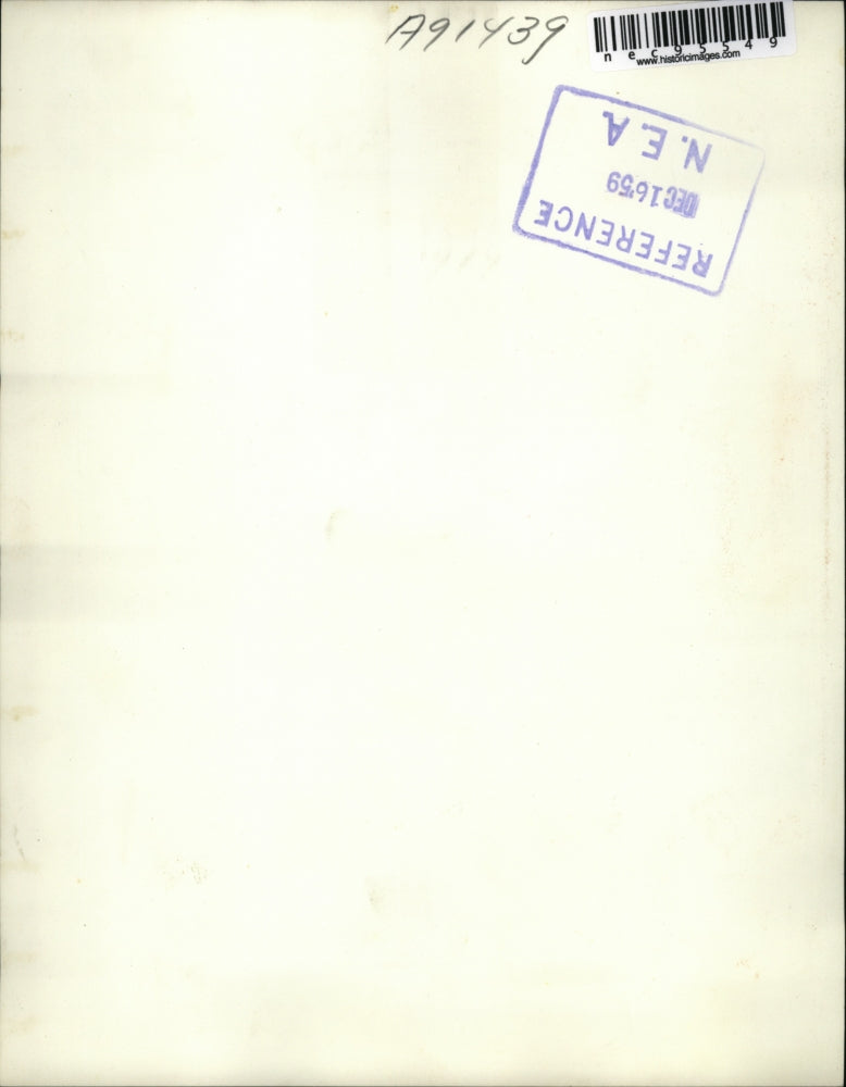 1959 Press Photo Renee Falcke views New York from atop Empire State Building