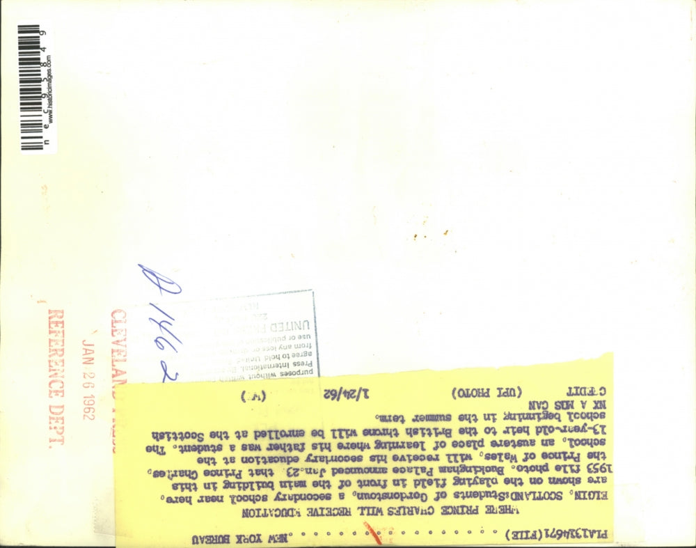 1962 Press Photo Where Prince CHarles will receive education - nec95849