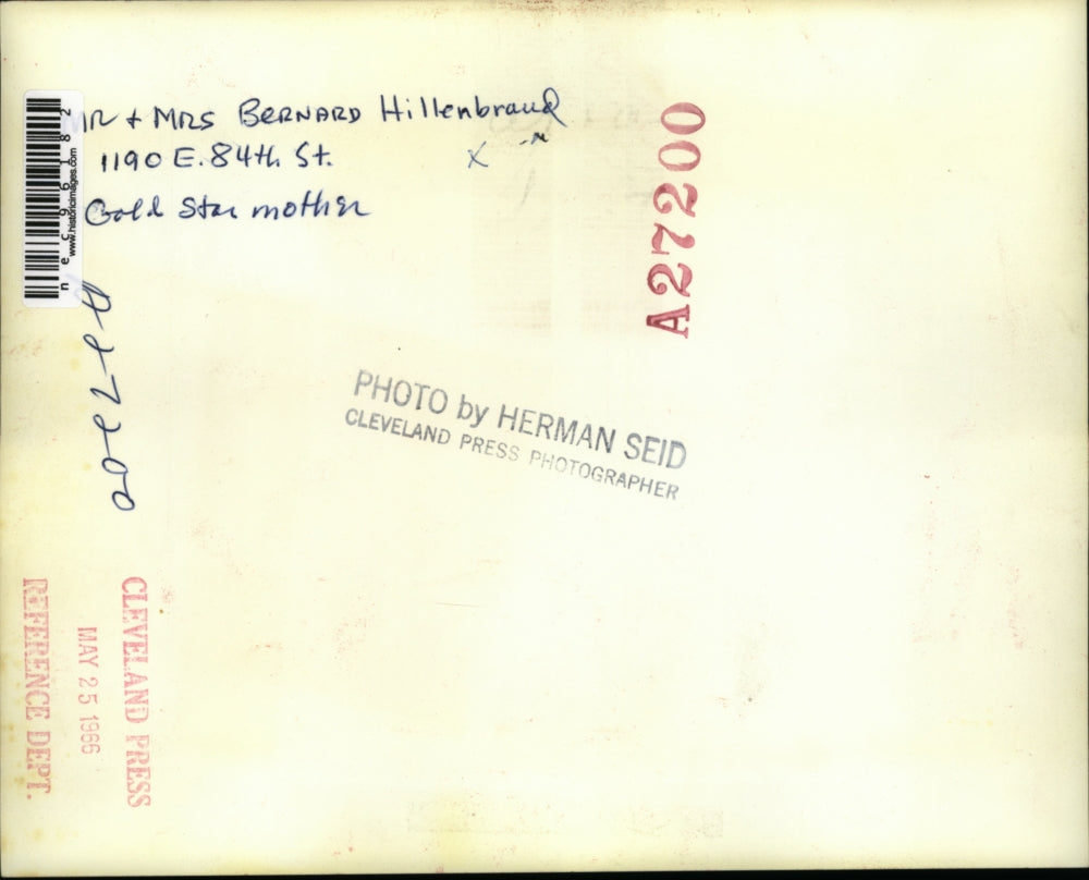 1966 Press Photo Mr and Mrs Bernard Hillenbraud