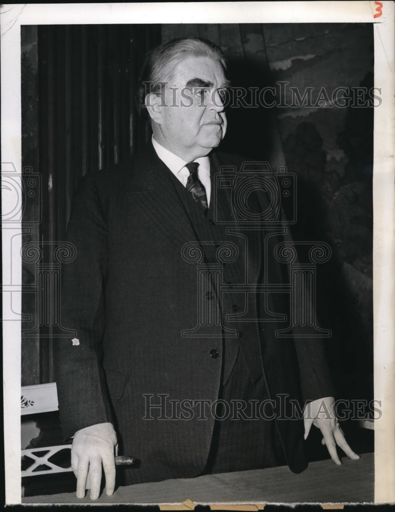 1943 Press Photo UMW Pres. Lewis at a meeting of the International Policy Com.