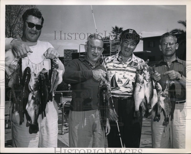 Load image into Gallery viewer, 1953 Press Photo Stydahar, Sanders, Schiller and Flamingo are the event hosts
