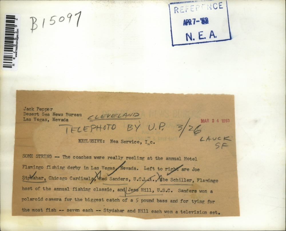 1953 Press Photo Stydahar, Sanders, Schiller and Flamingo are the event hosts