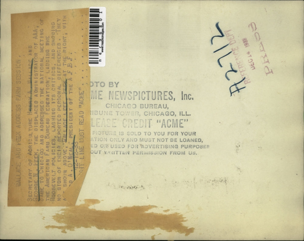 1933 Press Photo Henry A. Wallace, George N. Peek and A.. O'Neal at Farm Session