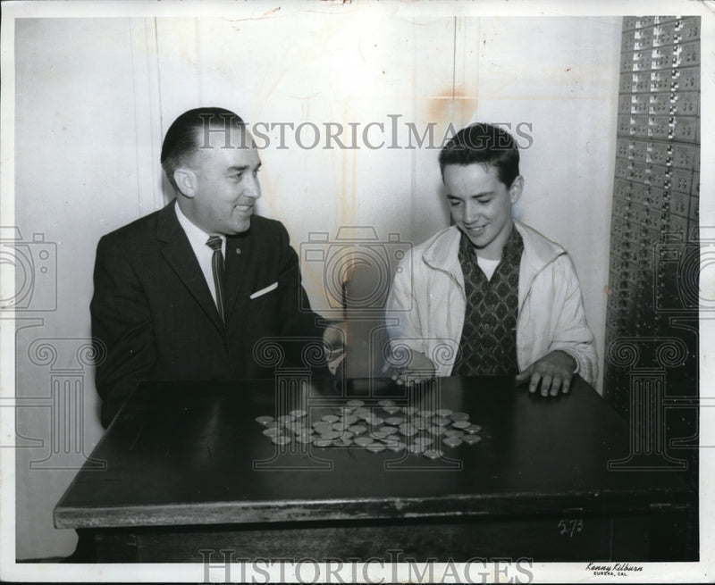 Load image into Gallery viewer, 1961 Press Photo Curtis Buckland Humboldt Bay Power Plant Machinist - nec96920
