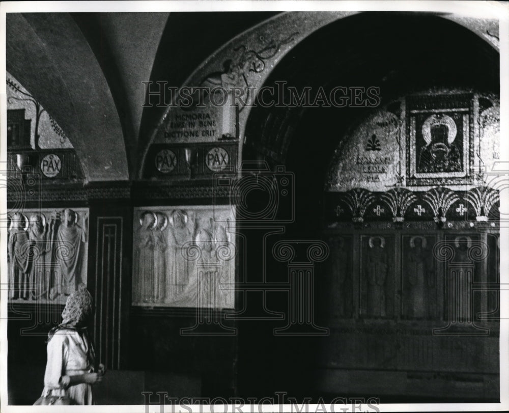 1962 Press Photo Citadel of Faith, Crypt of St Benendict- Historic Images