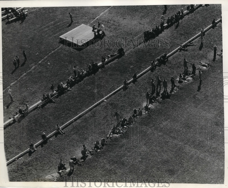 Load image into Gallery viewer, 1937 Press Photo Aerial of Junior Rifle Matches at Camp Perry
