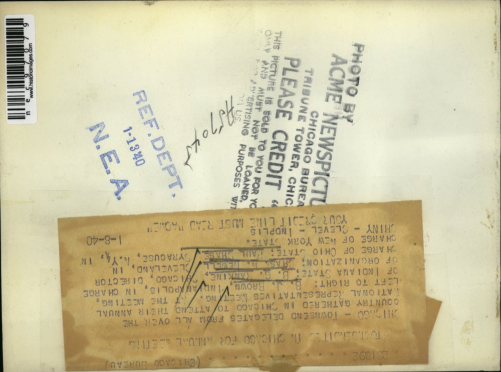 1940 Press Photo B J Brown, B G Rankine, Charles Newell, Paul Chase in Chicago