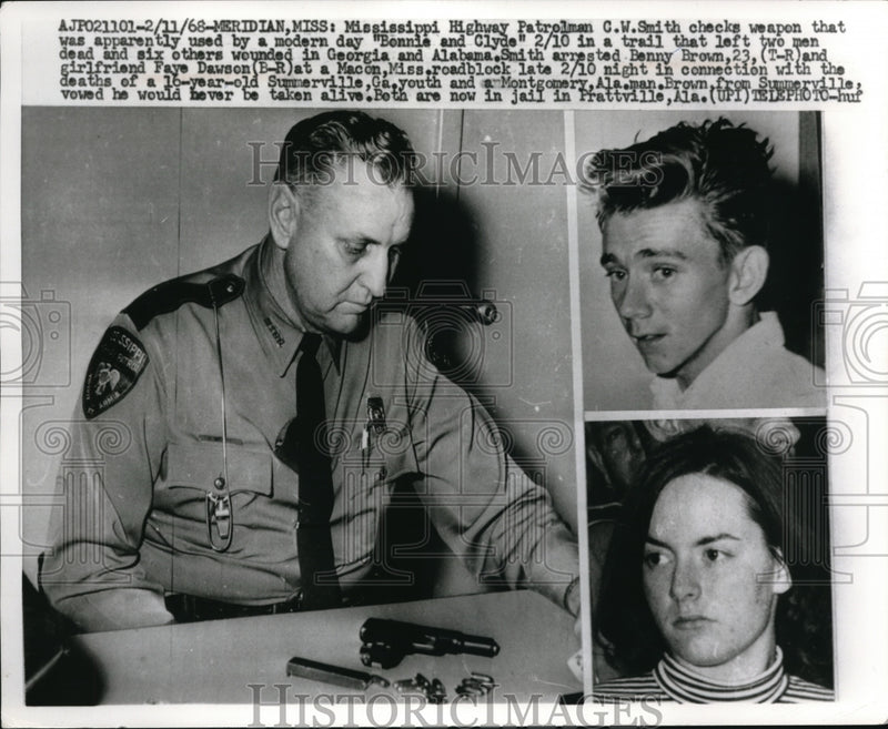 Load image into Gallery viewer, 1968 Media Photo Modern day " Bonnie &amp; Clyde", Benny Brown and Faye Dawson
