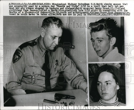 1968 Media Photo Modern day " Bonnie & Clyde", Benny Brown and Faye Dawson