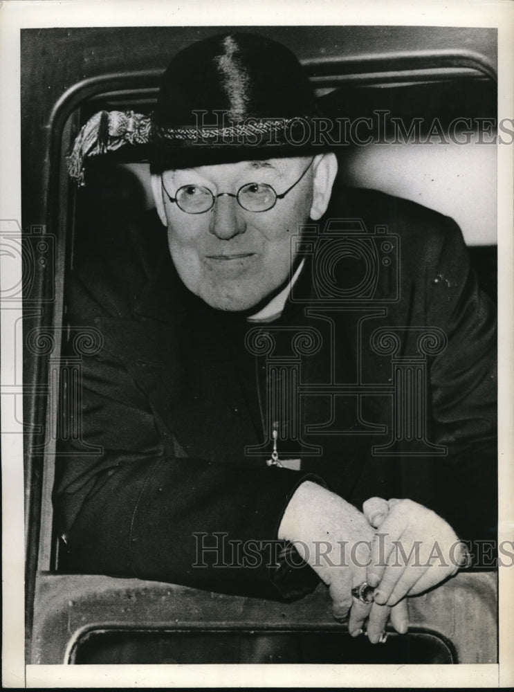 1937 Press Photo Westminster Archbishop Cardinal Hinsley to Rome