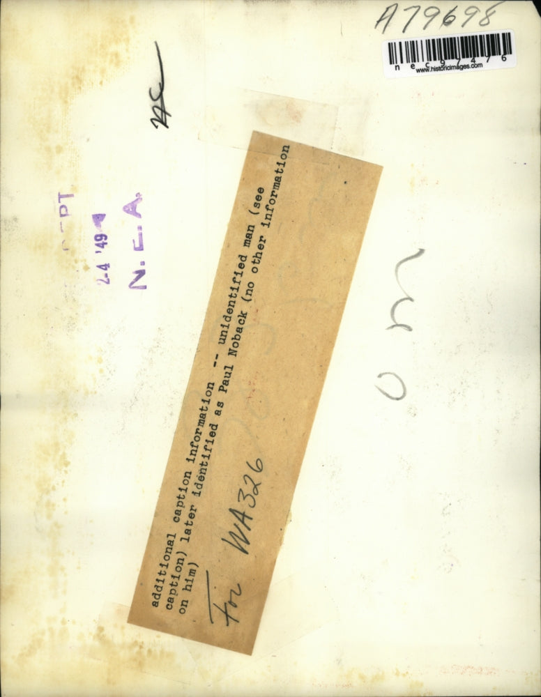 1949 Press Photo At Federal Court Adelbert Houben wartime German Radio official