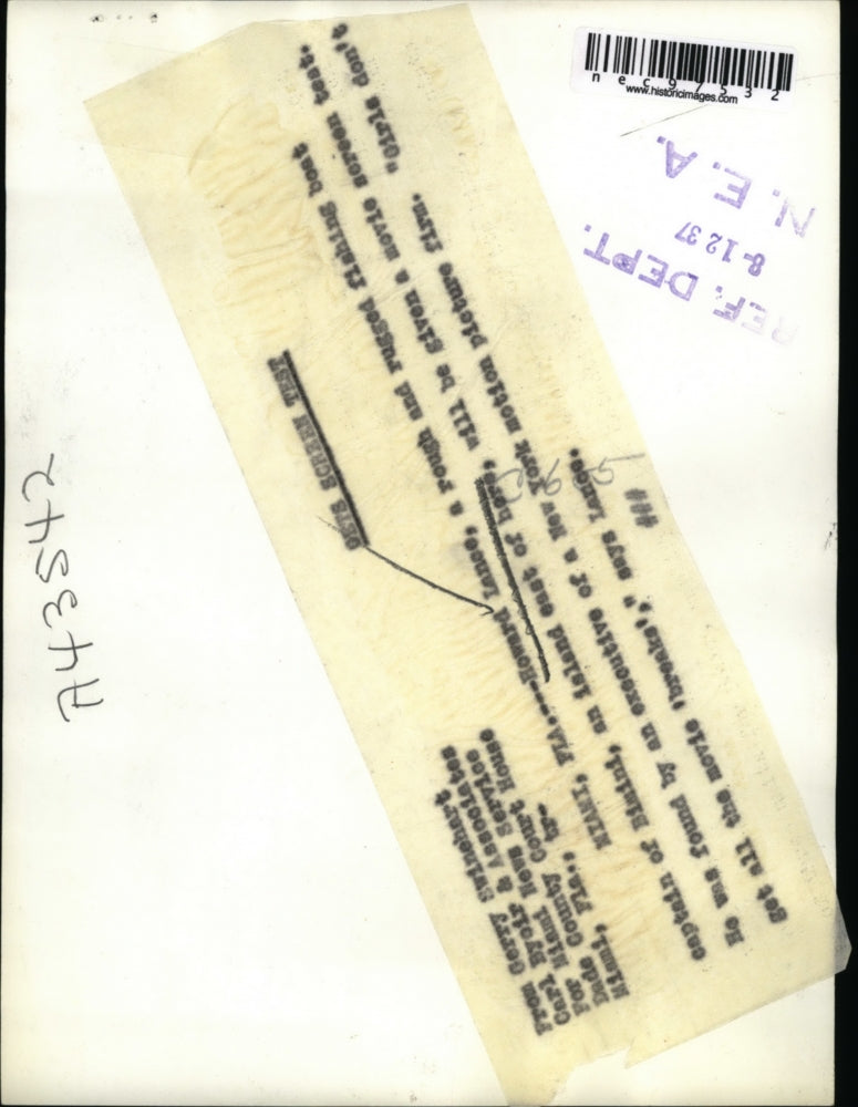 1937 Press Photo Miami Fla Howard Lanes fishing boat captain of Bimini