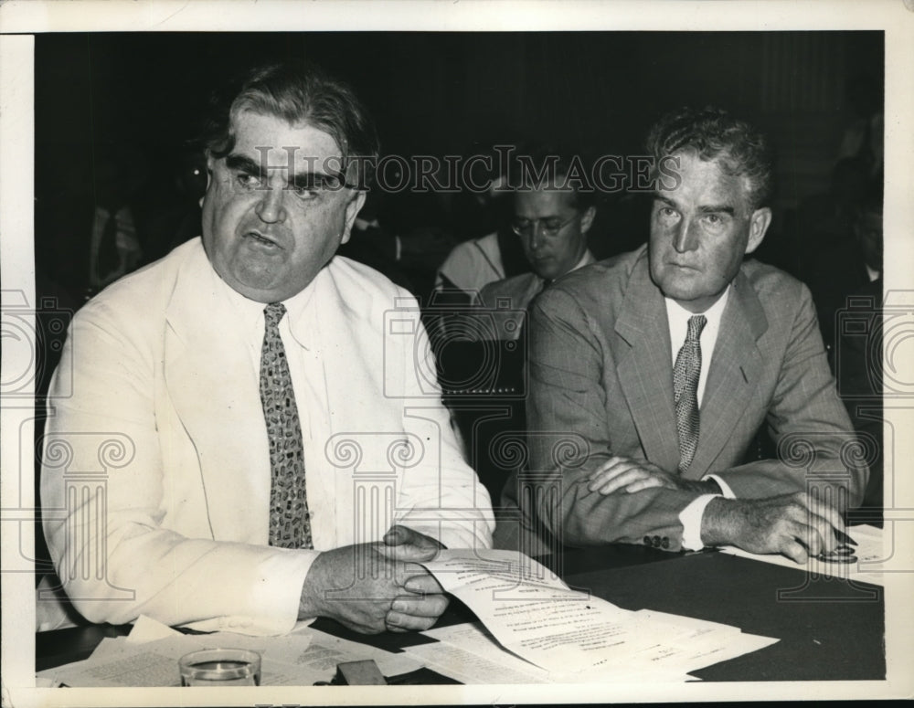 1939 Press Photo John L Lewis United Mine Workers Labor Group Leader Bruce