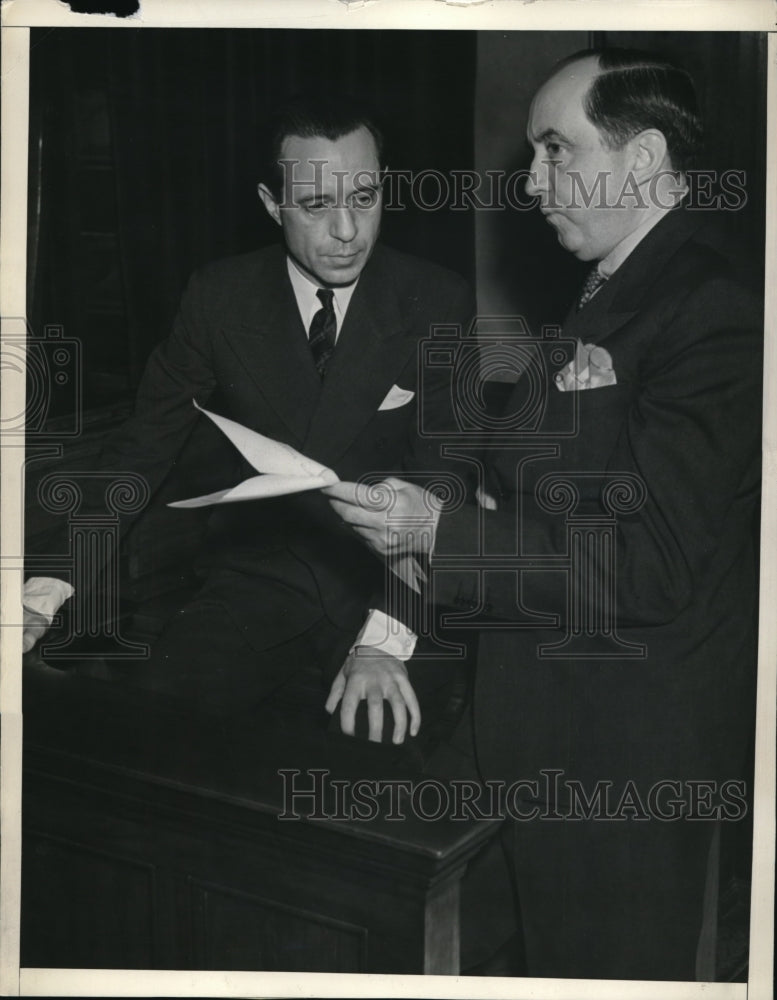 Load image into Gallery viewer, 1938 Press Photo Paul Wright as he sat on the witness chair

