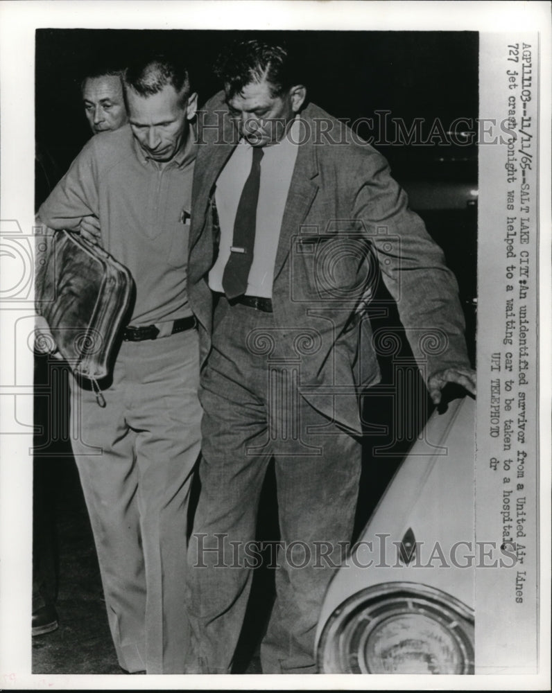 1965 Press Photo Salt Lake City survivor of United Airlines crash