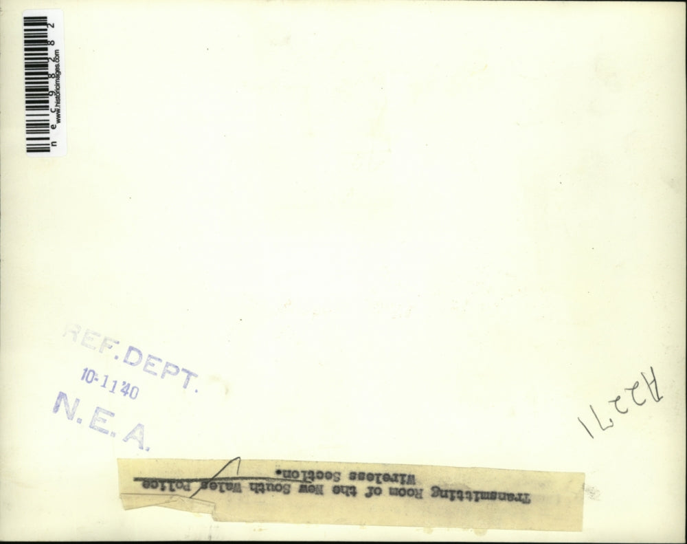 1940 Press Photo Transmitting room of New S Wales Police station