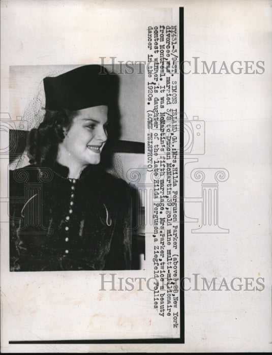 1949 Press Photo Simons Island Ga Mrs Hilda F Parker