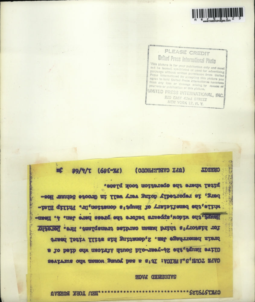 1968 Press Photo Dorothy Haupt, the widow of Clive Haupt, talking to the press.