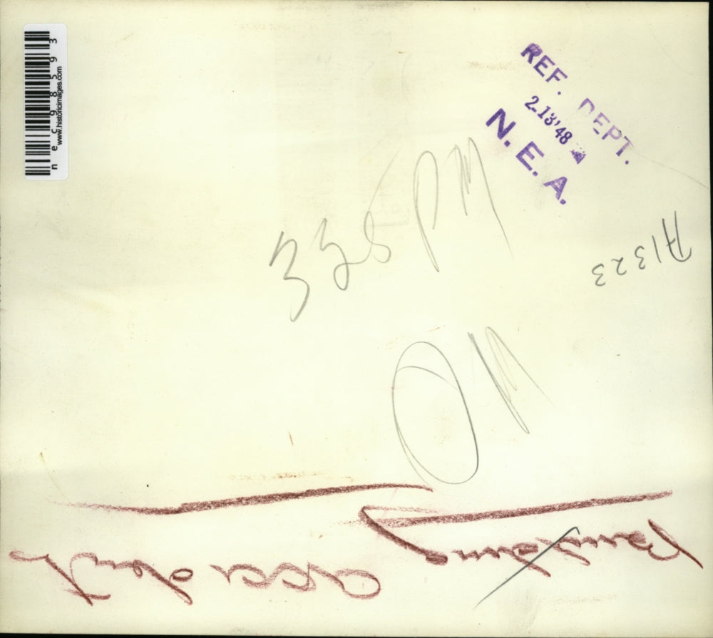 1948 Media Photo Firemen Lower Linn Adams St. Louis Building Roof After Fall