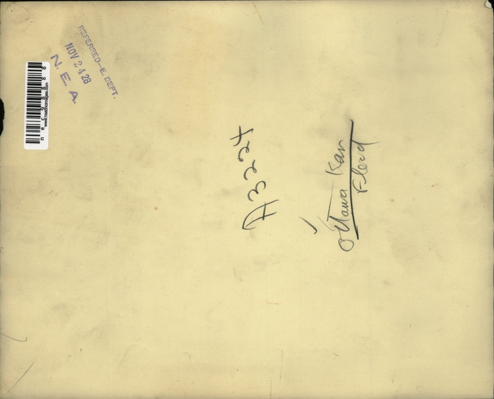 1928 Press Photo Ottawa Kansas flood waters surround homes - nec98888