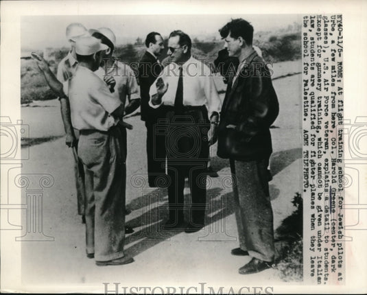 1948 Press Photo Rome Italy Col Harold Greene & gunnery students