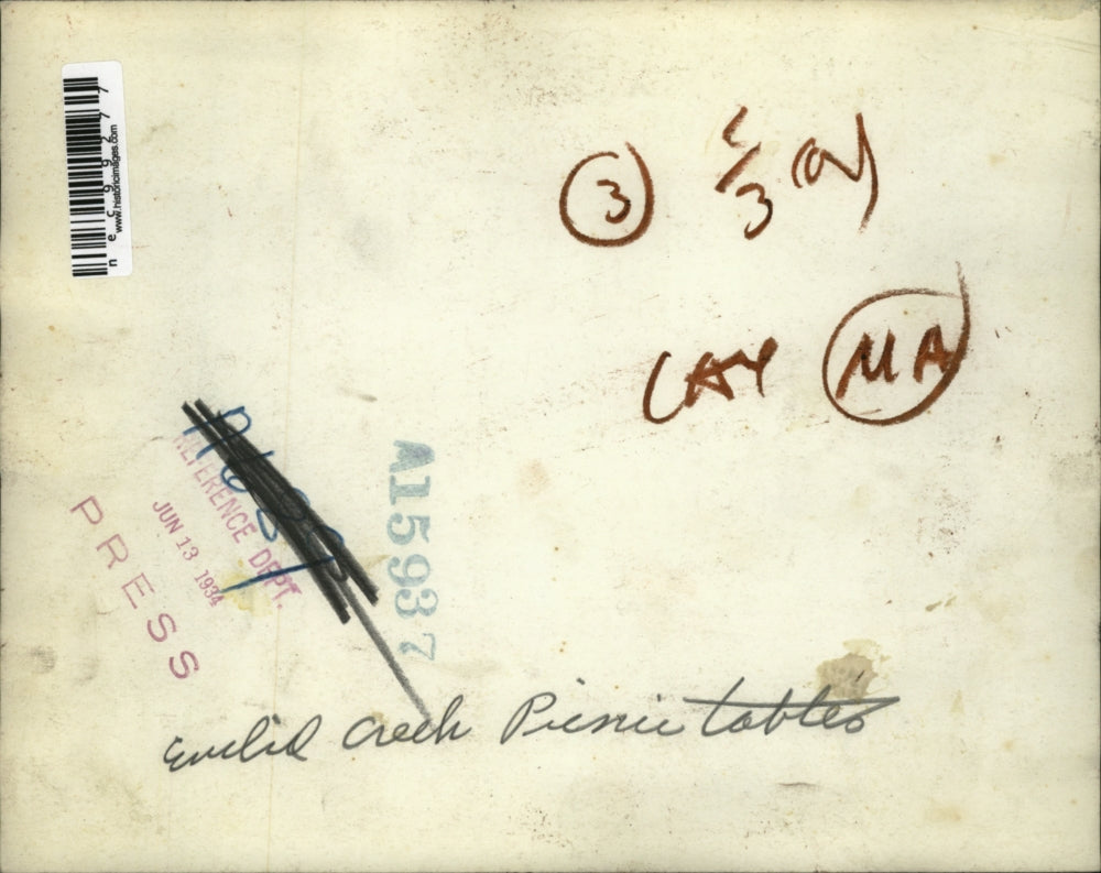 1934 Press Photo Euclid Creek picnic area at Cleveland Ohio