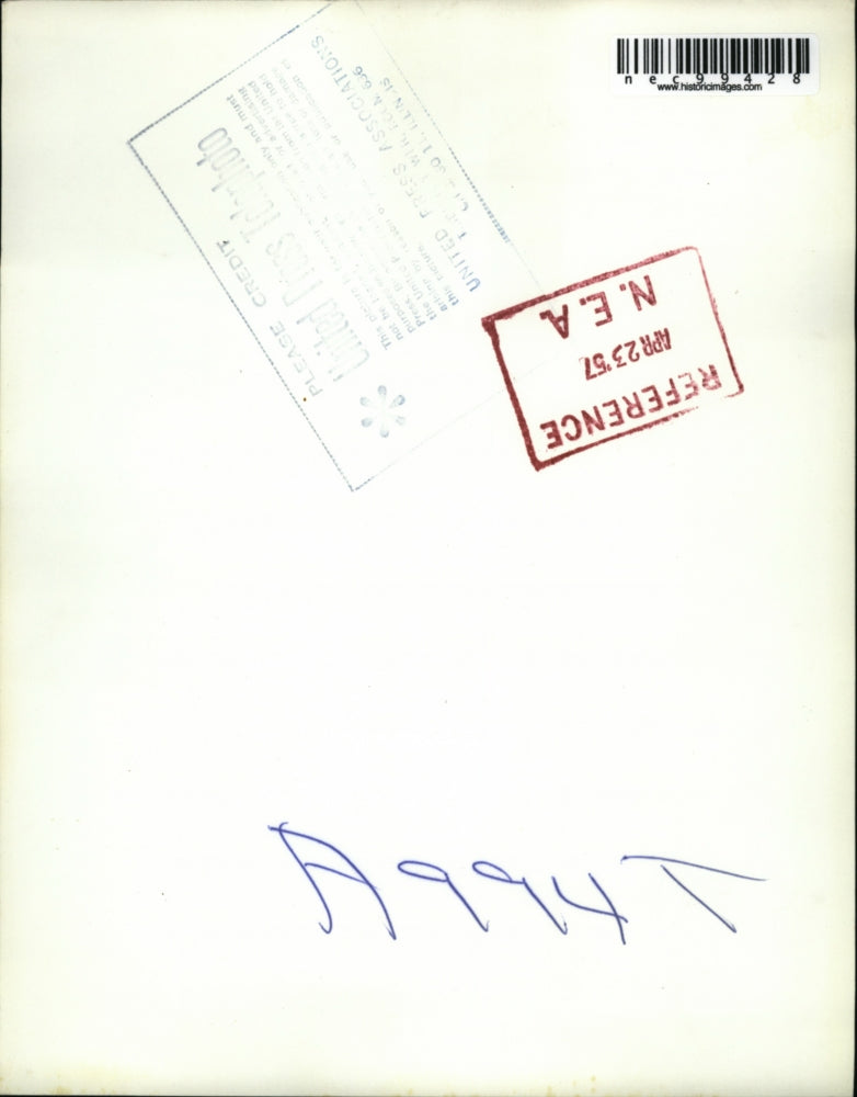 1957 Press Photo Charlotte Childress survives tornado at home, Faulkner AL