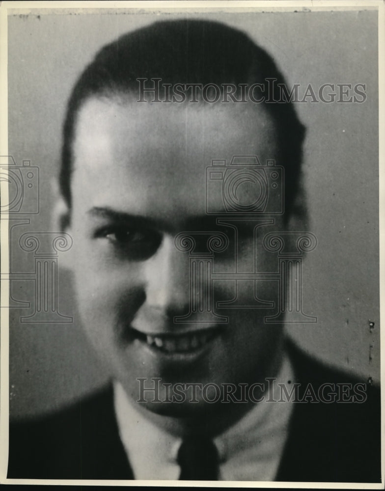 1935 Press Photo Baron Bernhard Dominik Hauser a foreign student at Rollins