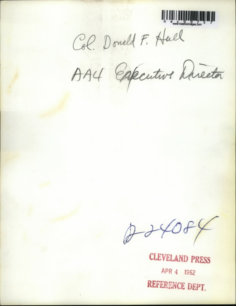 1962 Press Photo Col. Donald F. Hull of AA4 Executive Director