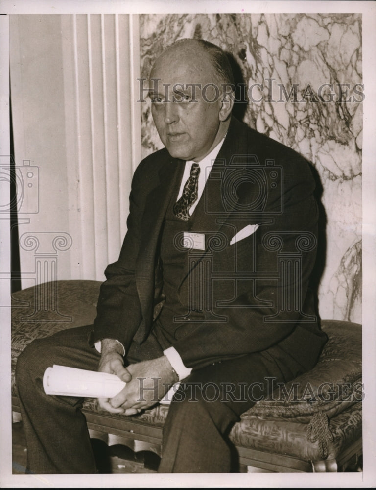 1936 Press Photo JM Stevenson publisher of South Bend Ind News Times