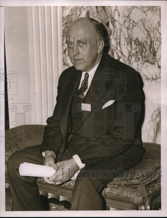 1936 Press Photo JM Stevenson publisher of South Bend Ind News Times
