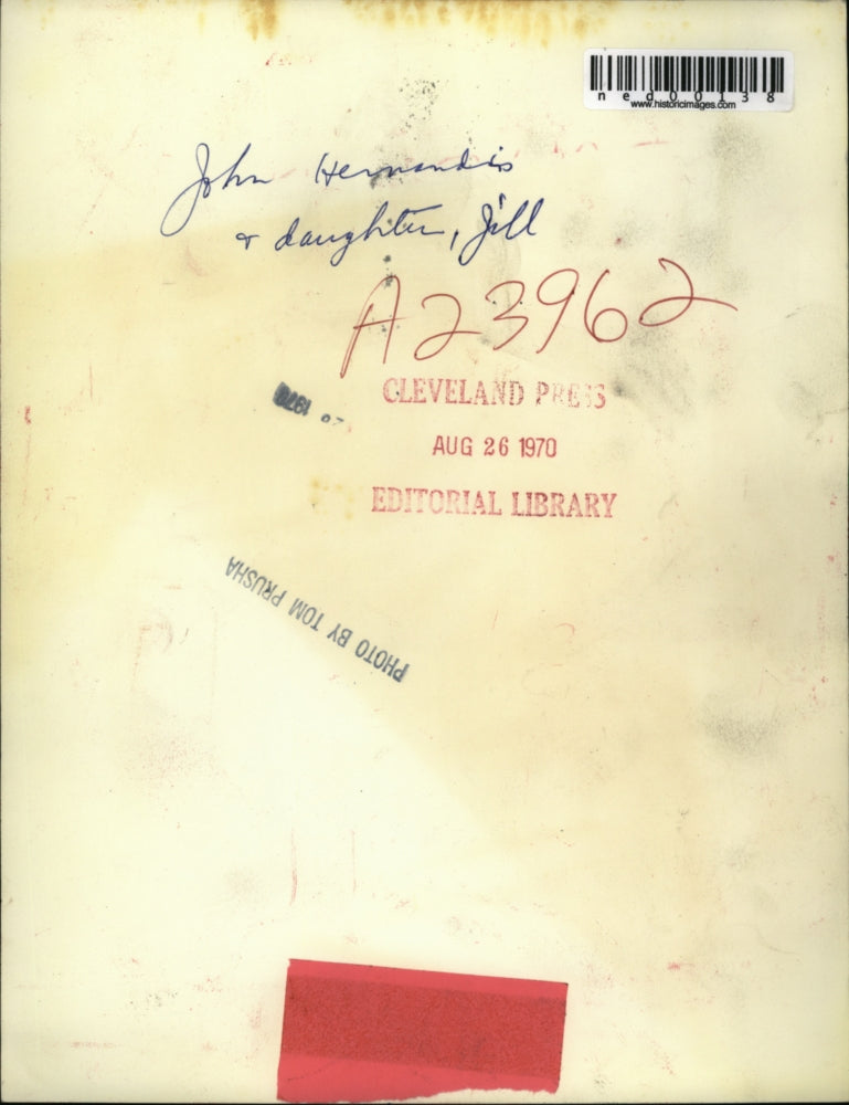 1970 Press Photo John Hernandes & daughter Jill in Cleveland Ohio