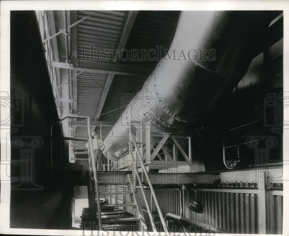 1957 Press Photo Dust Control Measures at Allegheny Ludlum Steel Corporation