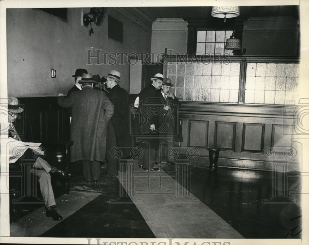 1934 Press Photo Democratic leaders at Tammany Hall NYC JF Curry,