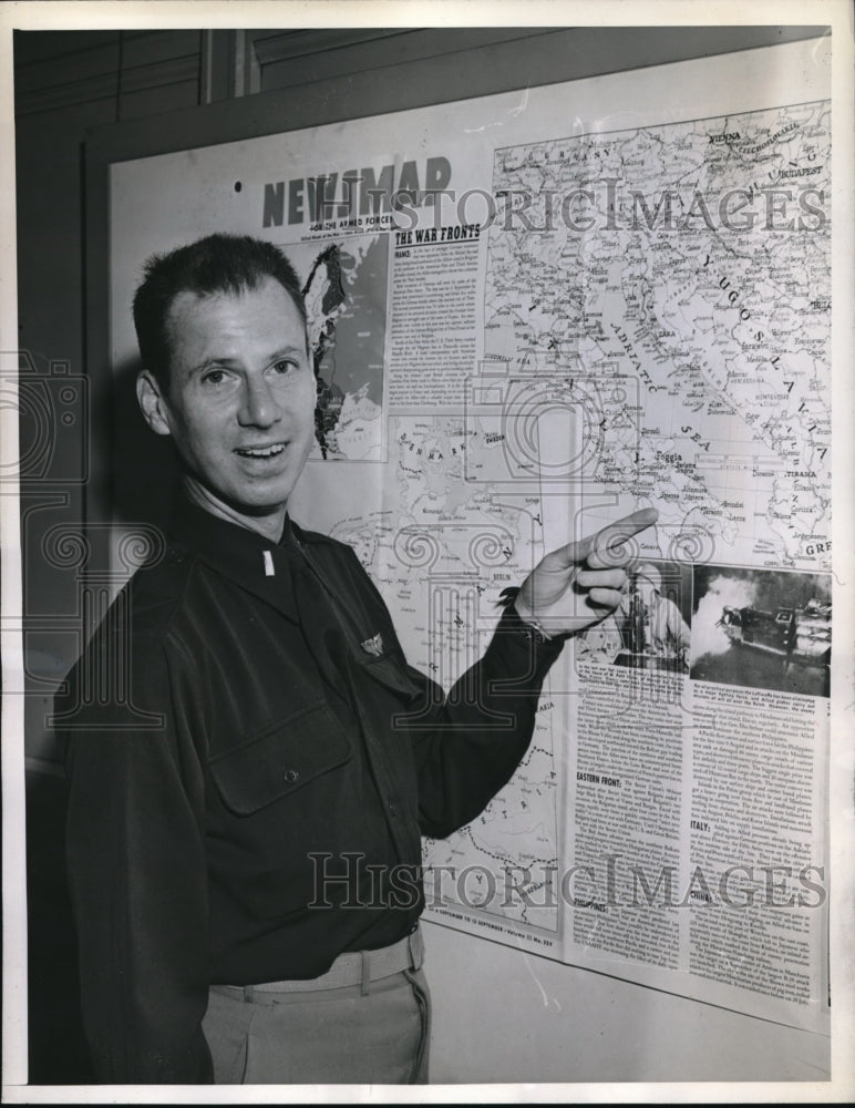 1944 Press Photo NYC 1st Lt William Cornell Fleming after 57 missions