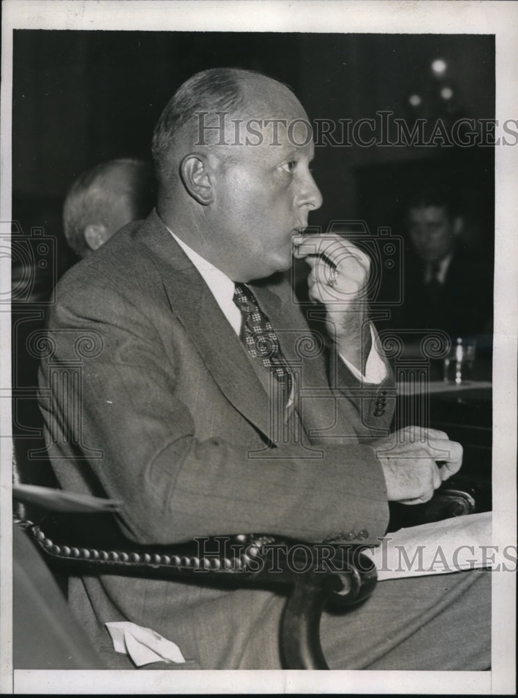 1937 Press Photo Allan P. Kirby at the initial session in Washington, D.C.