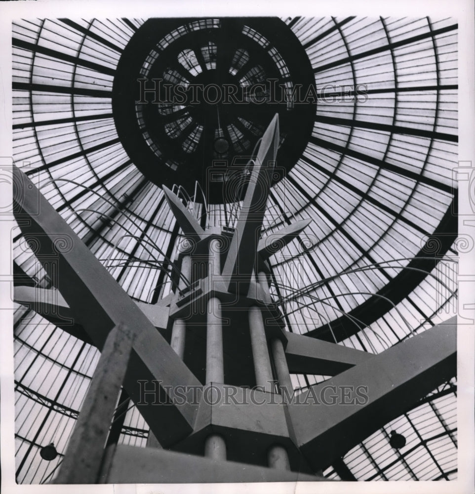 1953 Press Photo Paris France In Honor of the Domestic Arts Grand Palais Dome