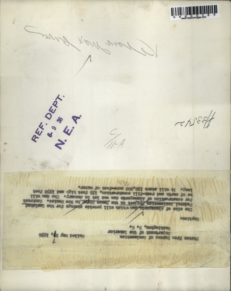 1936 Press Photo The Site of Alamogorda Dam