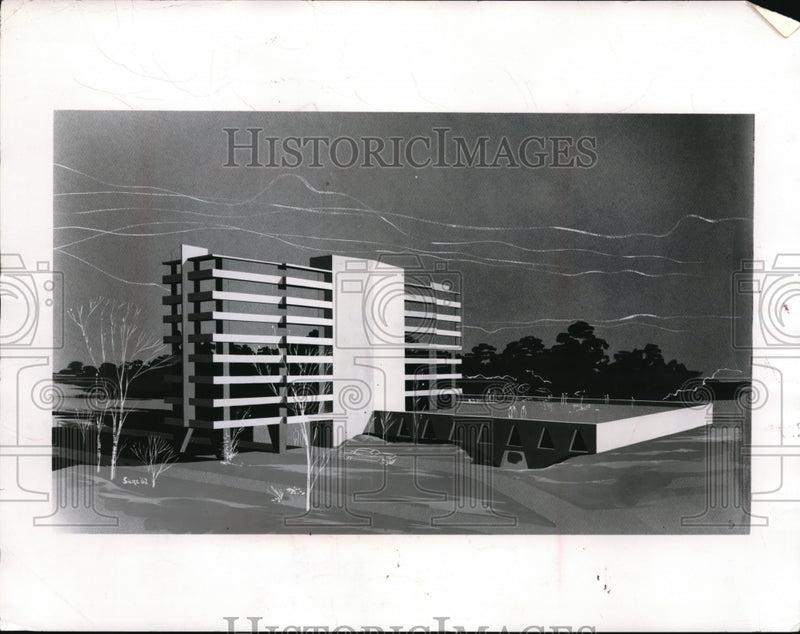 Load image into Gallery viewer, 1964 Press Photo The Berea Apartments will be built at the Lorain Avenue
