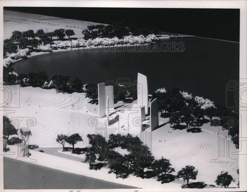 Load image into Gallery viewer, 1961 Press Photo The Franklin Roosevelt Memorial will be made of monolithic slab
