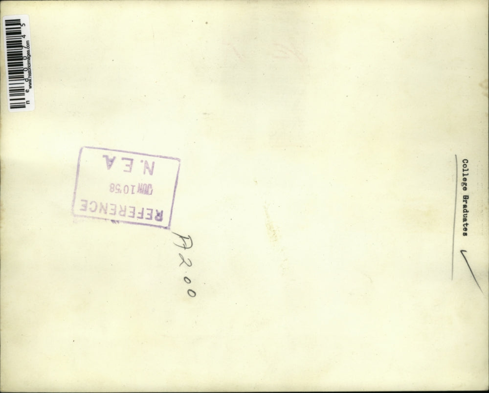 1958 Press Photo College Culminating Activity Graduation