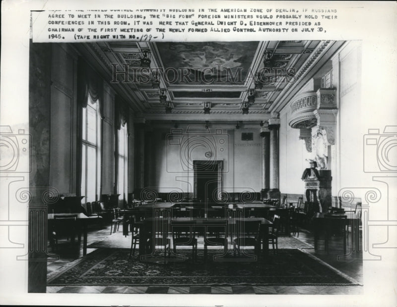 Load image into Gallery viewer, 1953 Press Photo The place where Gen. Dwight Eisenhower presided as chairman
